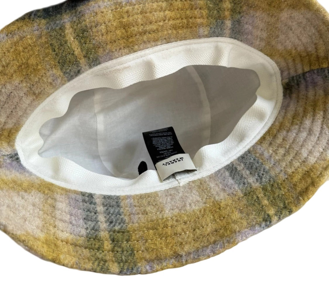 Isabel Marant Plaid Bucket Hat With Wool-Blend Texture
