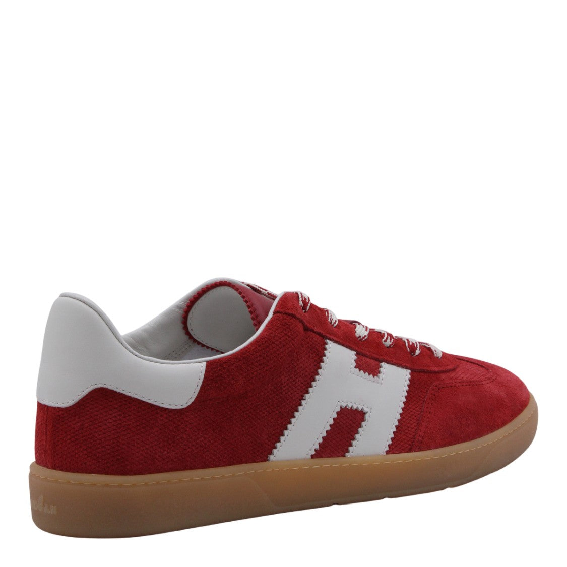 Hogan Red Suede Sneakers With Distinctive 'H' Logo