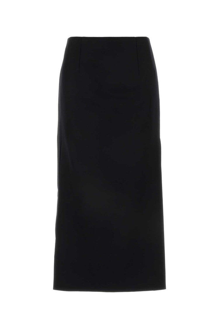 Valentino Garavani Black Wool Skirt