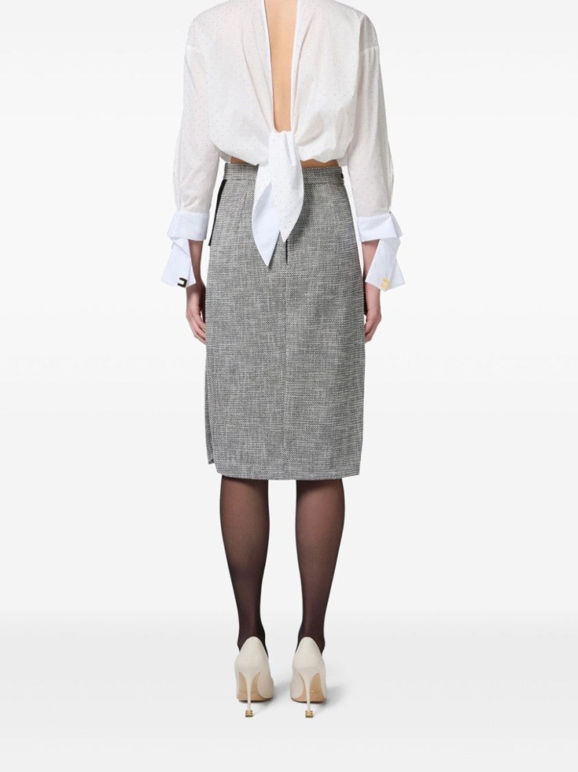 Elisabetta Franchi White Shirt With Waist Tie