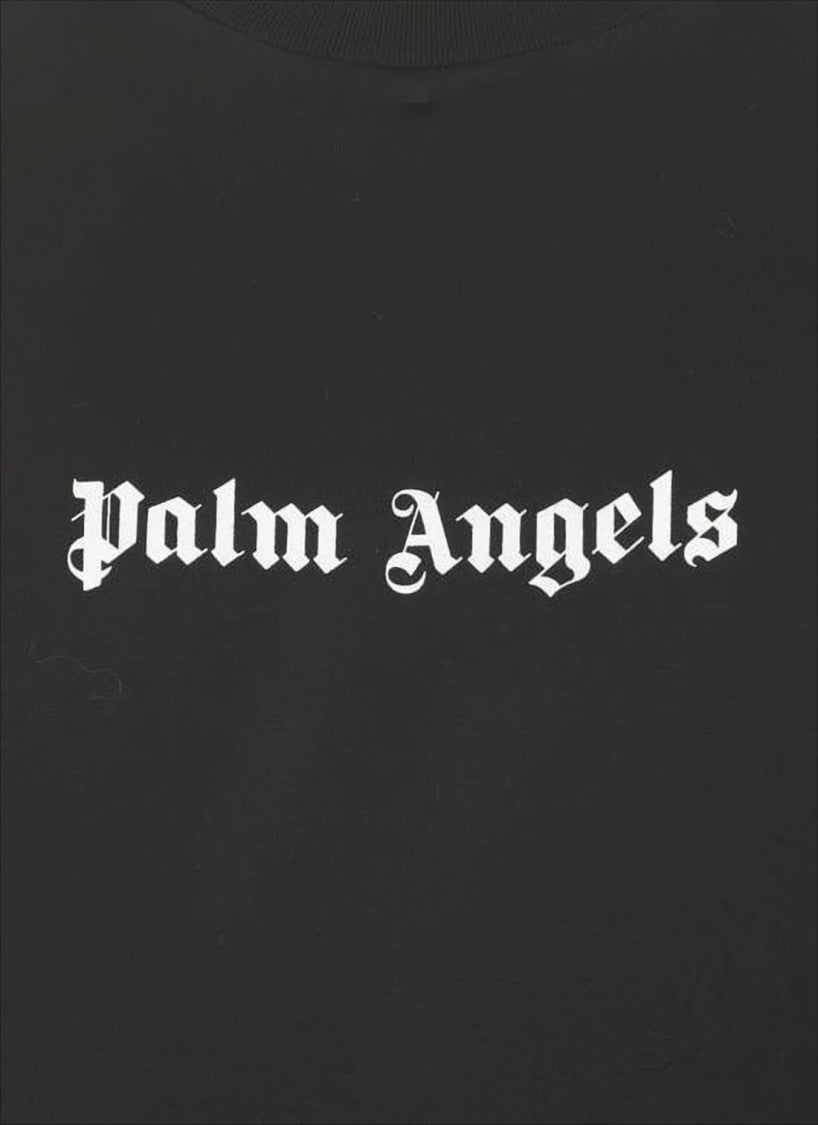 Palm Angels Long-Sleeve T-Shirt With Gothic Logo