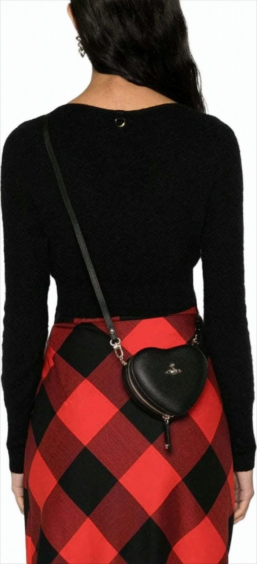 Vivienne Westwood Textured Cowhide Heart-Shaped Crossbody Bag