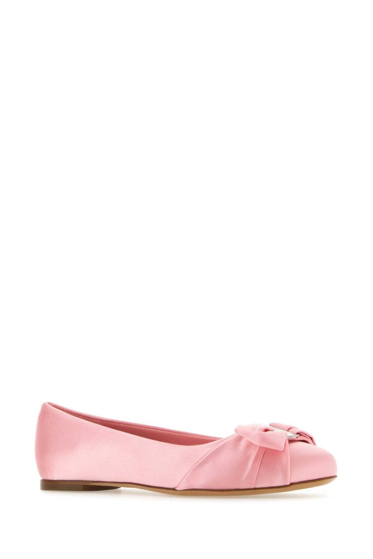 Salvatore Ferragamo Pink Satin Varina Ballerinas