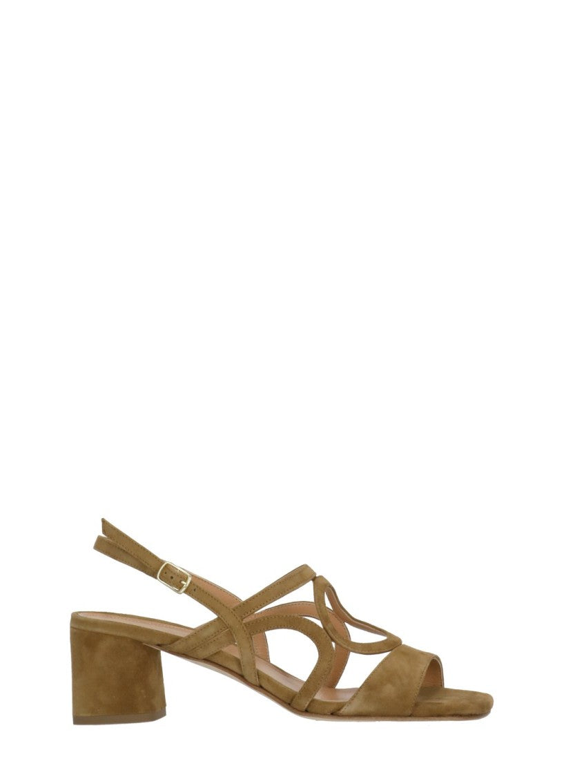 Juilie Dee Brown Crossed Bands Suede Sandals