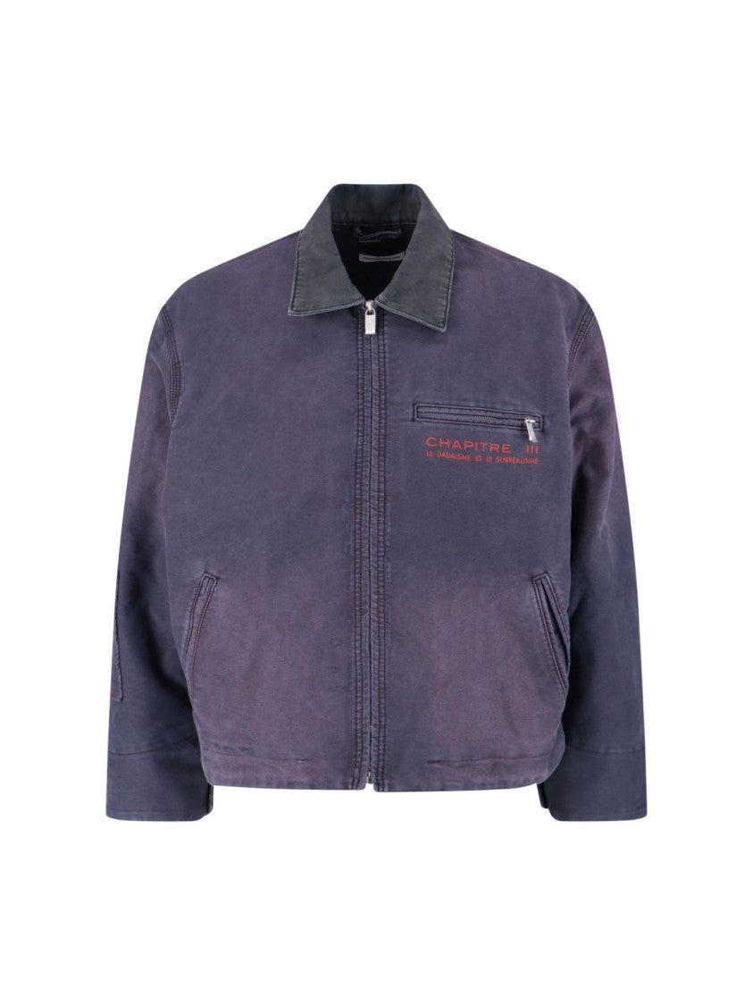Enfants Riches Déprimés "Chaptire Xxi"Jacket, In Purple Cotton Jersey