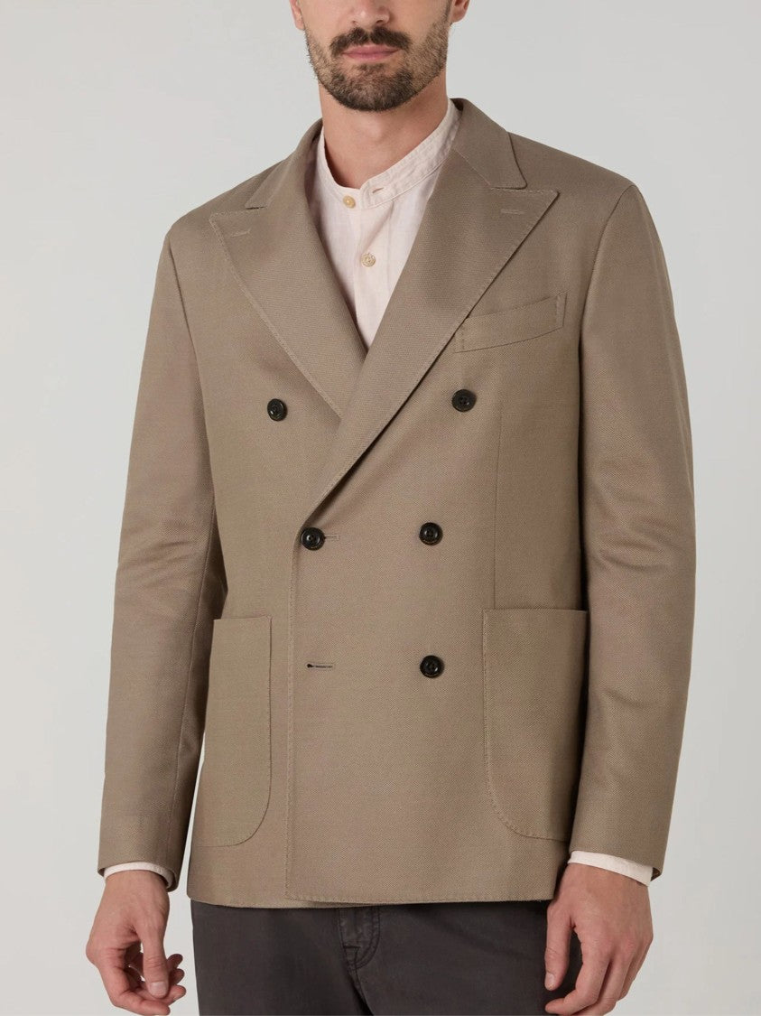 Boglioli Tailored Double-Breasted Wide Lapel Blazer