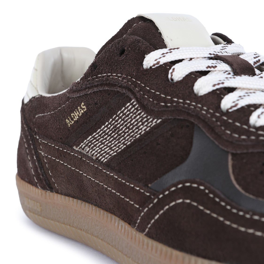 Alohas Brown Suede Leather Lace-Up Sneakers