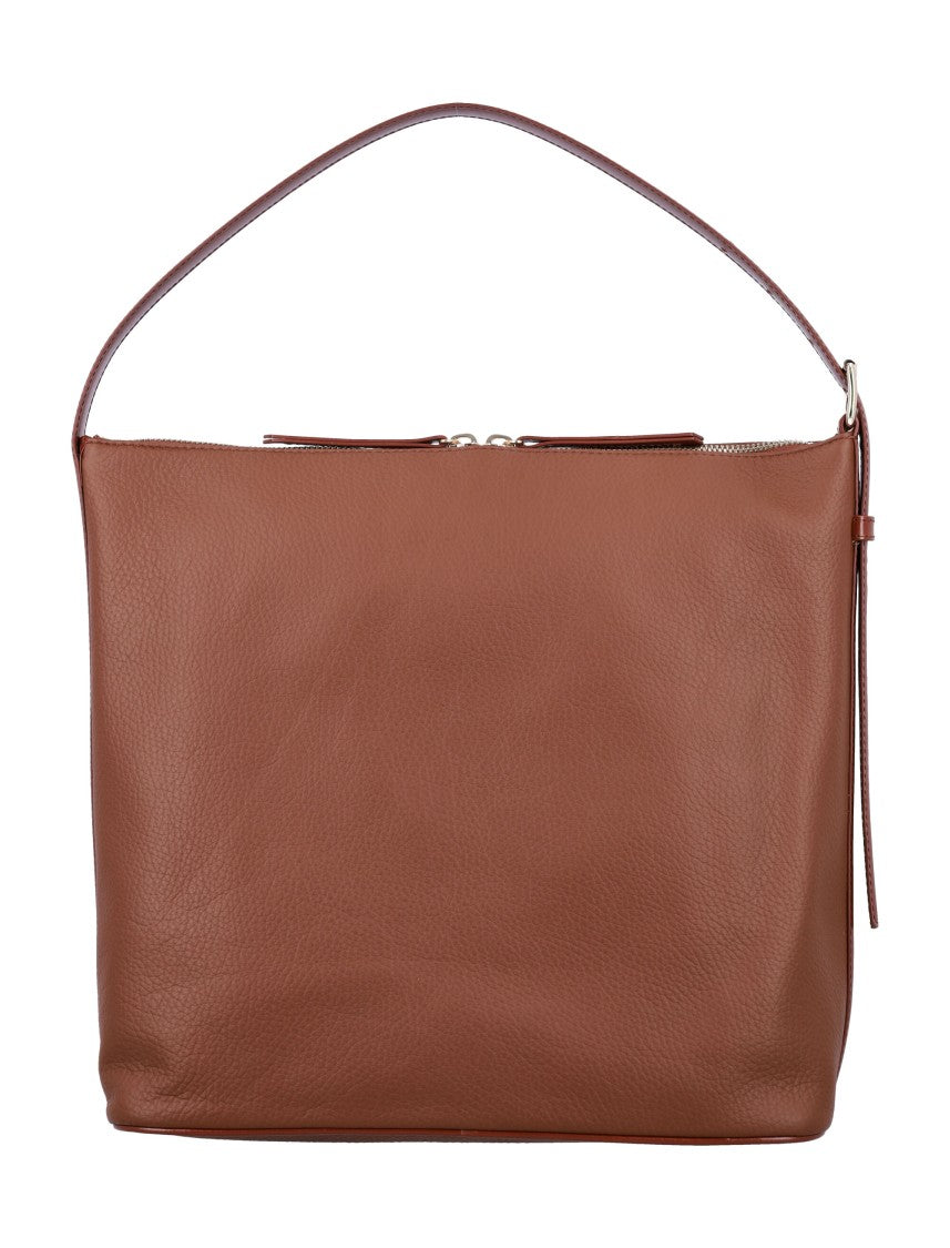 A.P.C. Brown Leather Shoulder Bag