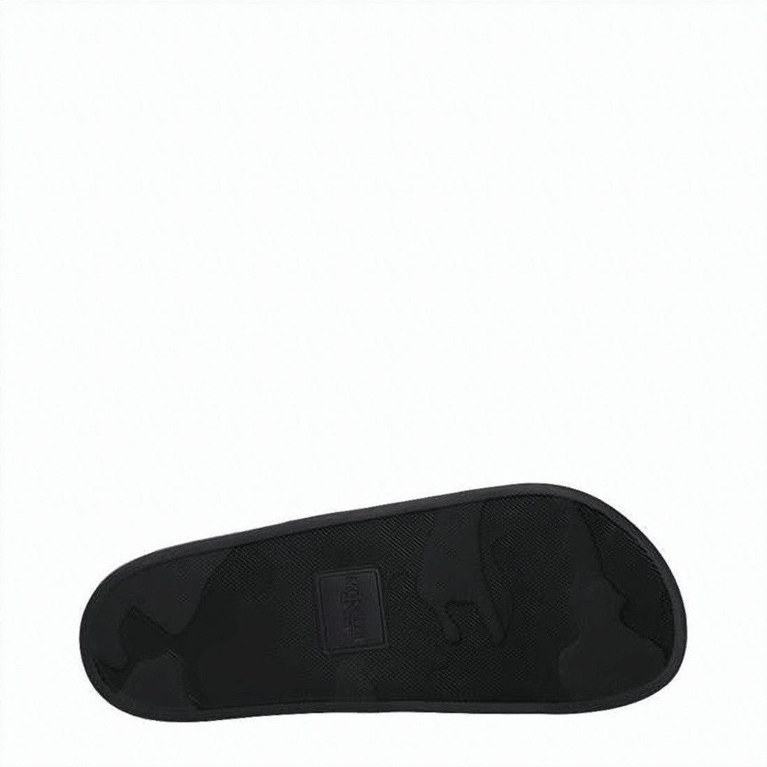 Moncler Rubber Slides With Bold Striped Strap And Textured Sole