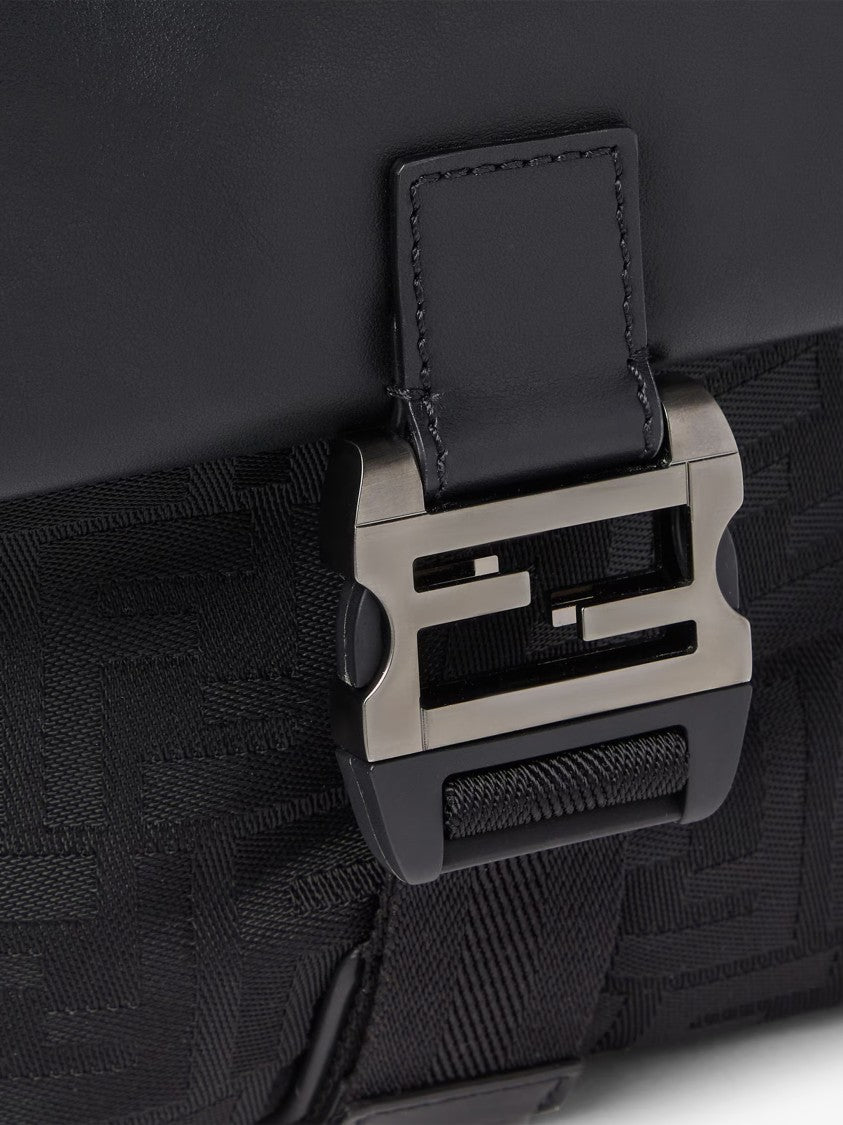 Fendi Baguette Cross Nylon Ff Embossed Bag