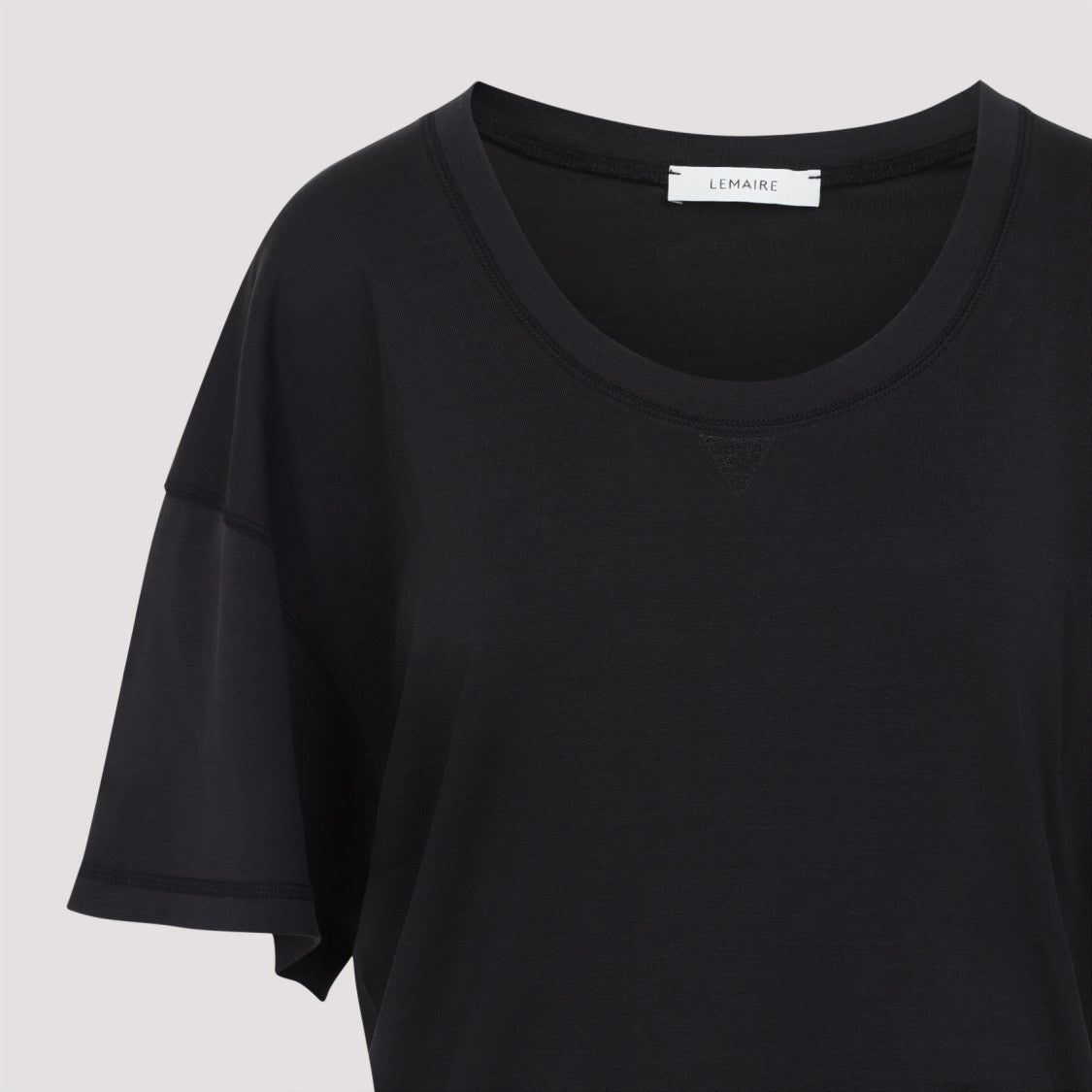 Lemaire Squid Ink Ribbed Cotton Rib T-Shirt