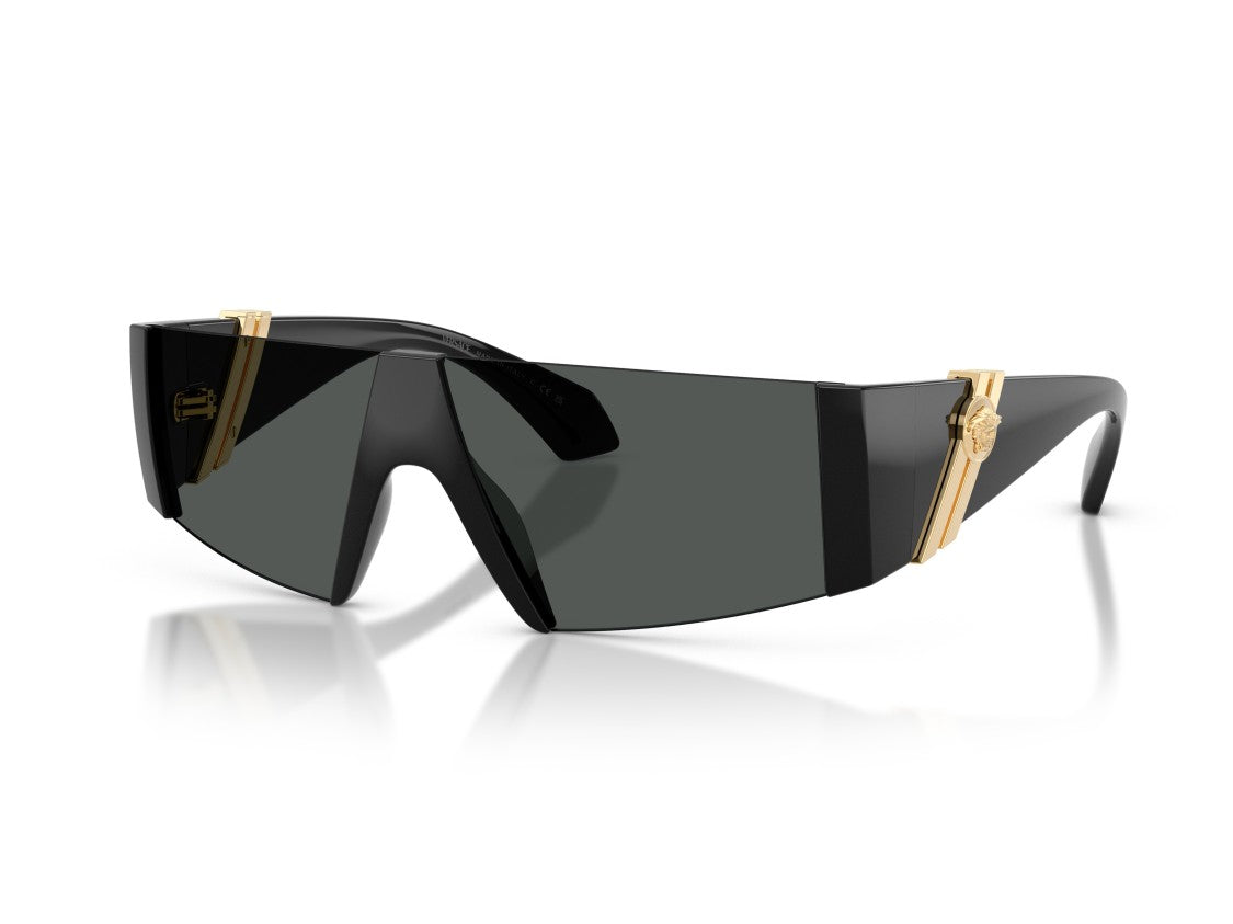 Versace Gold 0Ve4516 Oversized Shield Sunglasses