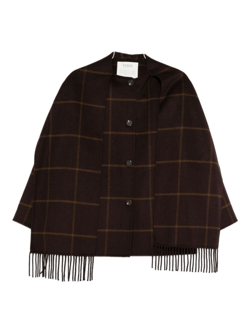 Yerse Brown Wool Blend Coat