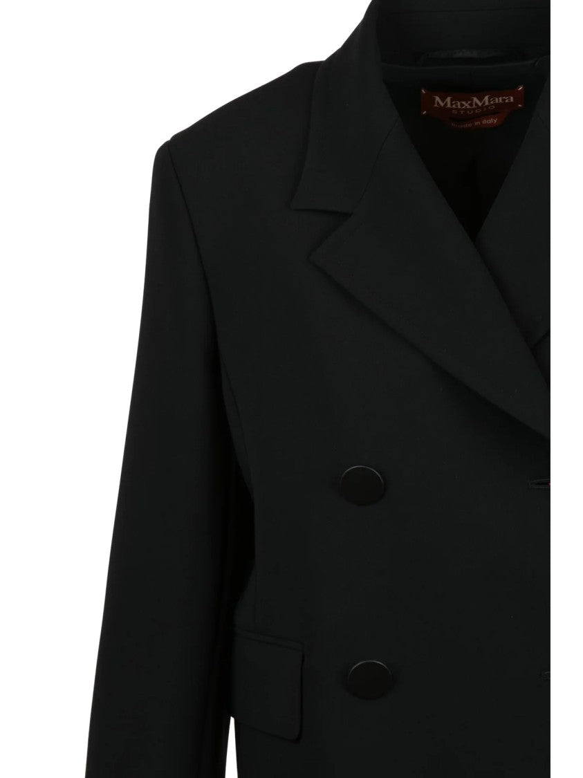 Max Mara Black Triacetate Double-Breasted Blazer