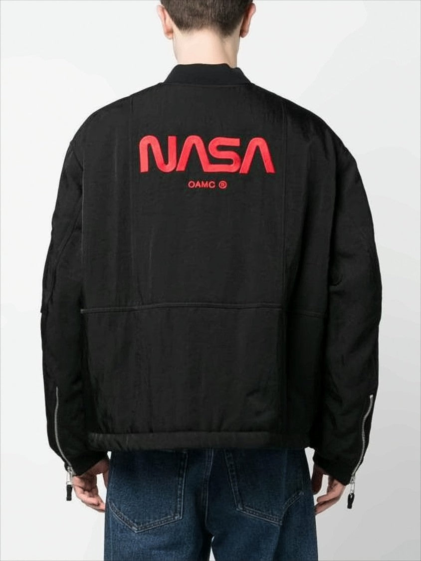 Oamc Bomber Jacket With Nasa Patches