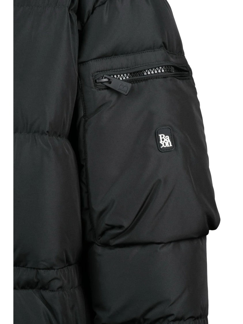 Bacon Black Polyester Cloud 78 Down Jacket