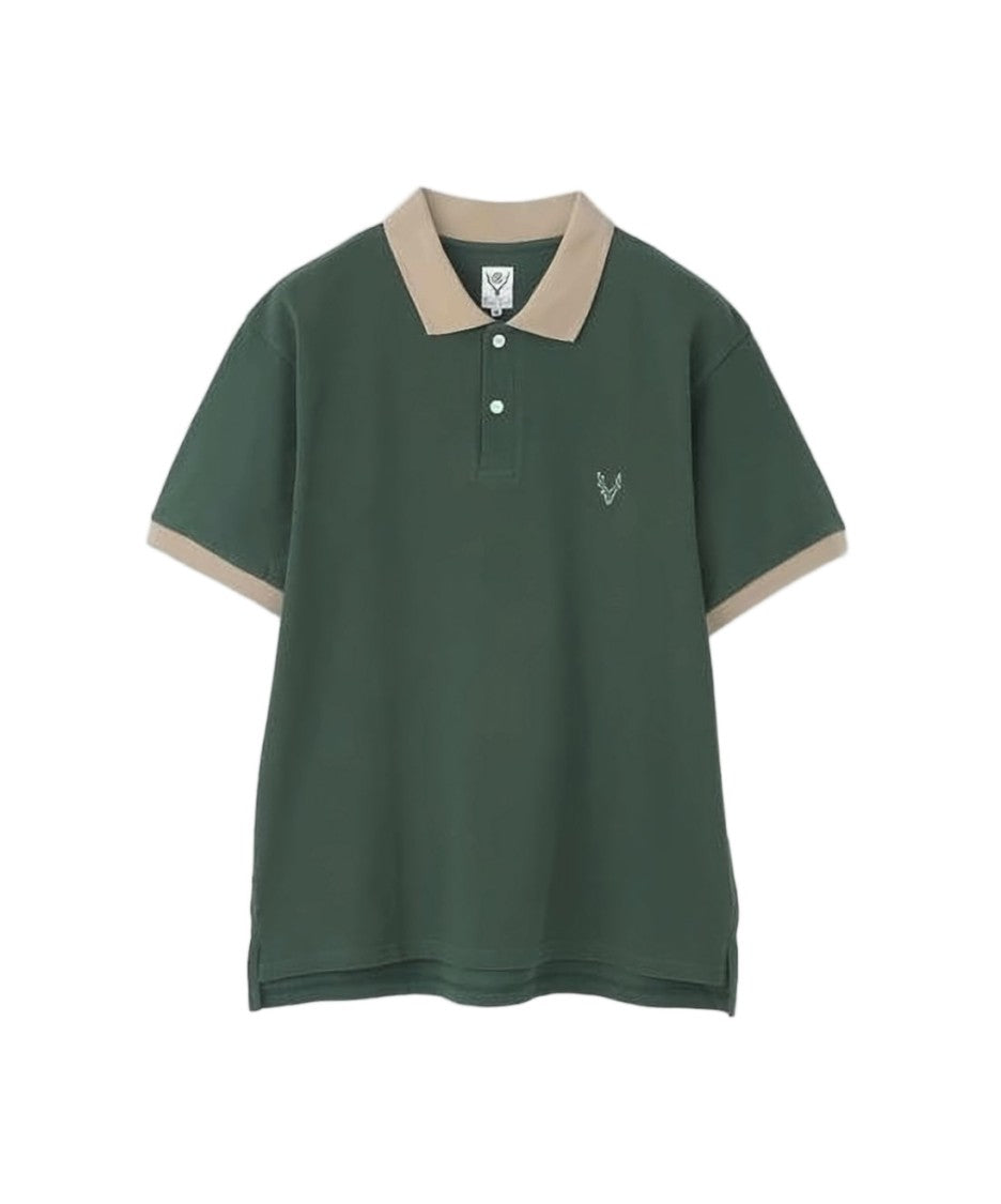 South2 West8 Classic Short-Sleeve Polo Shirt With Contrasting Details