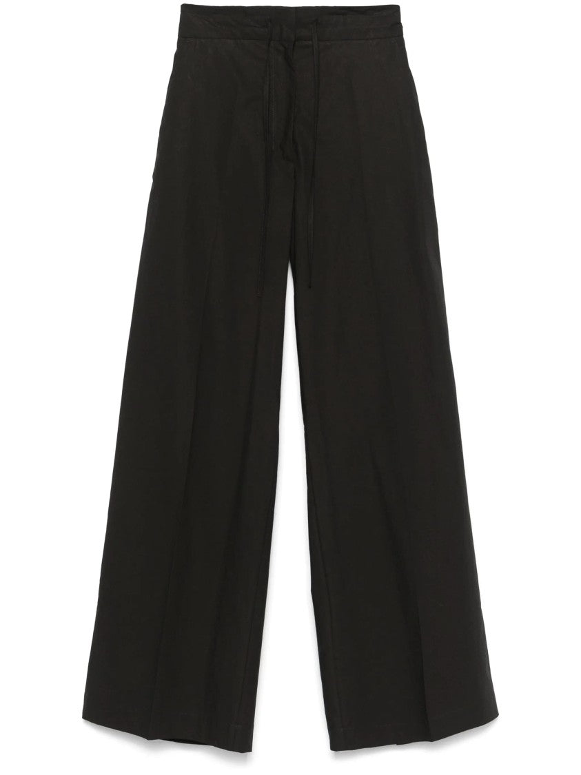 P.A.R.O.S.H. Pantaloni Wide Leg Drawstring Cotton Pants