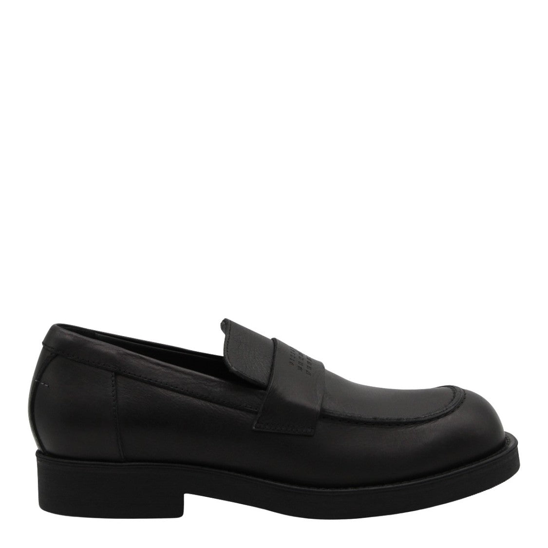 Mm6 By Maison Margiela Sleek Leather Flat Shoes With Subtle Branding