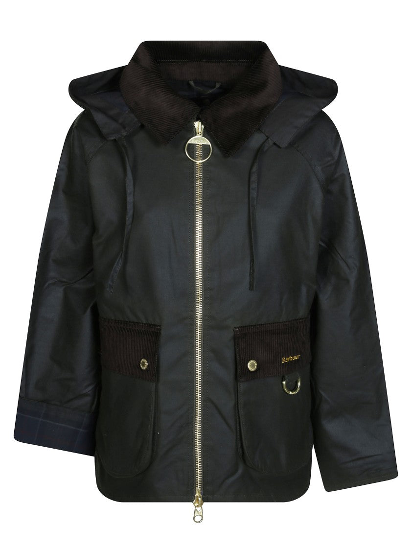 Barbour Carville Wax Jacket Boxy Cropped Waxed Jacket