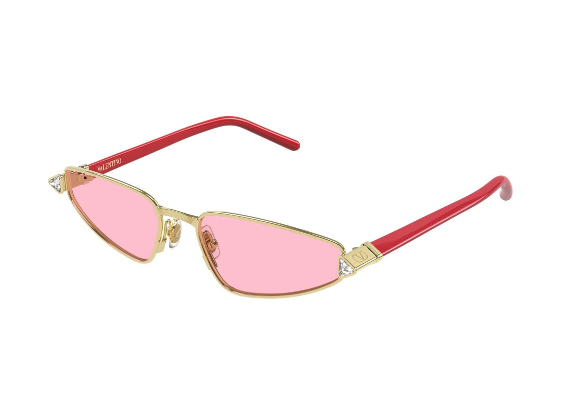 Valentino Gold Vg0035s Crystal Geometric Sunglasses