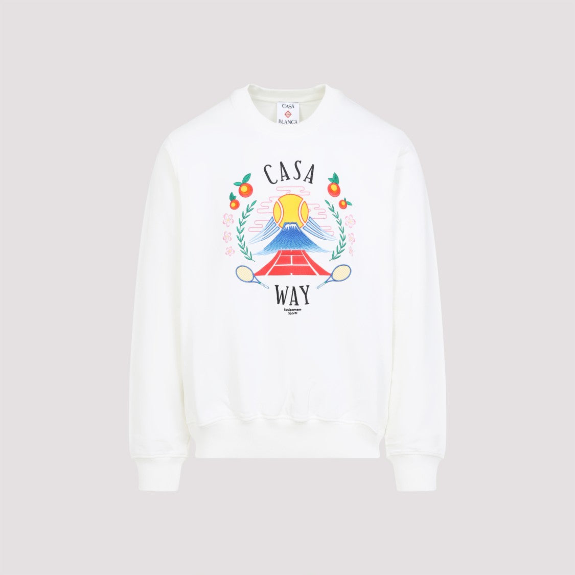 Casablanca White Organic Cotton Casa Way Sweatshirt