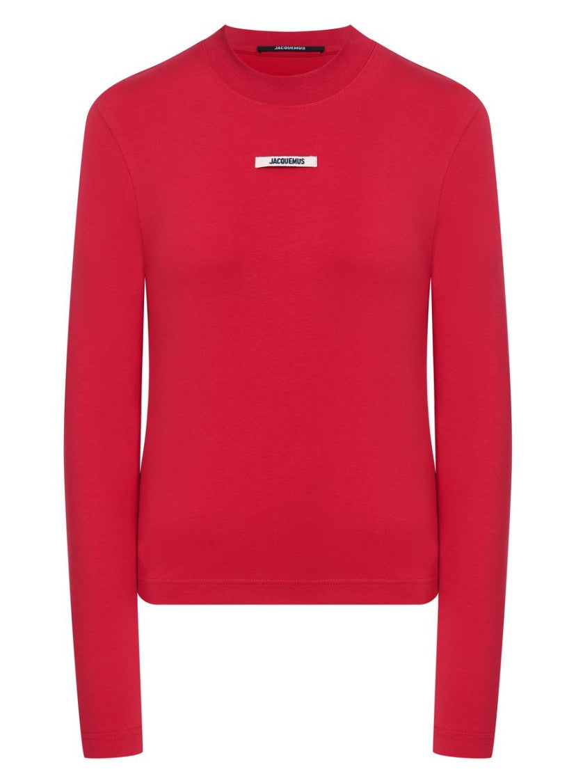Jacquemus Fitted Long Sleeve Top With Minimalist Design