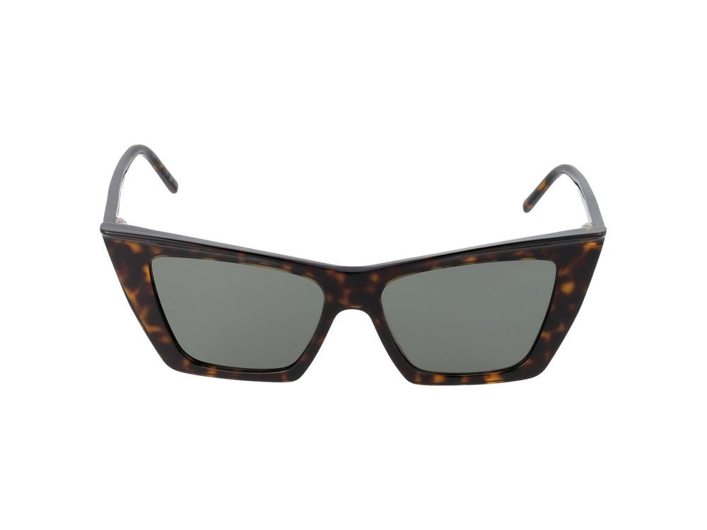 Saint Laurent Havana Oversized Square Acetate Sunglasses