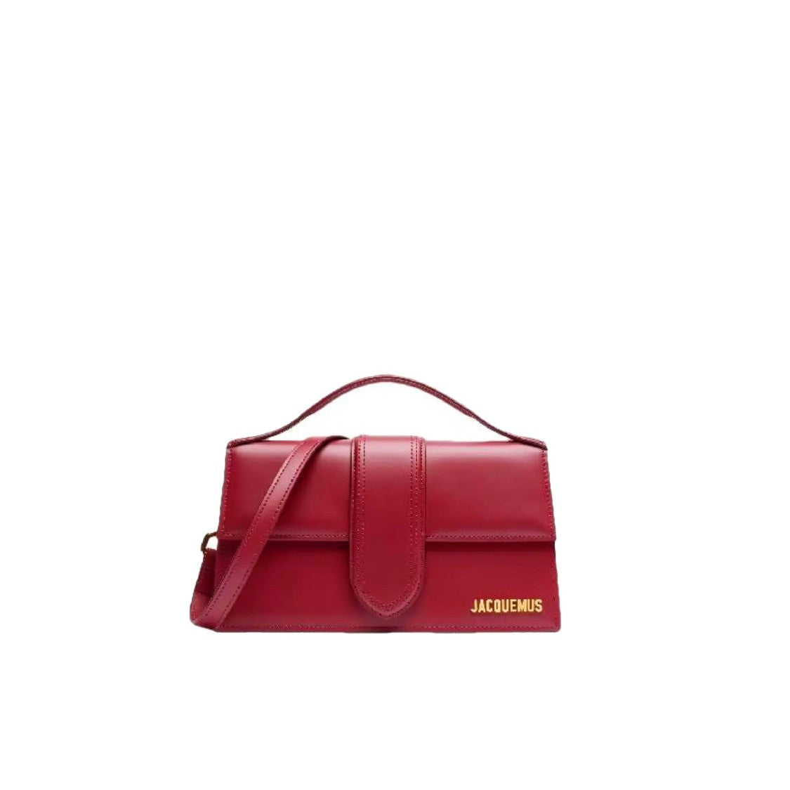 Jacquemus Polished Leather Shoulder Bag With Flap Closure
