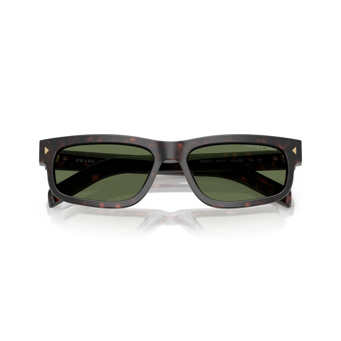 Prada 0Pr B11s Rectangular Tortoiseshell Sunglasses
