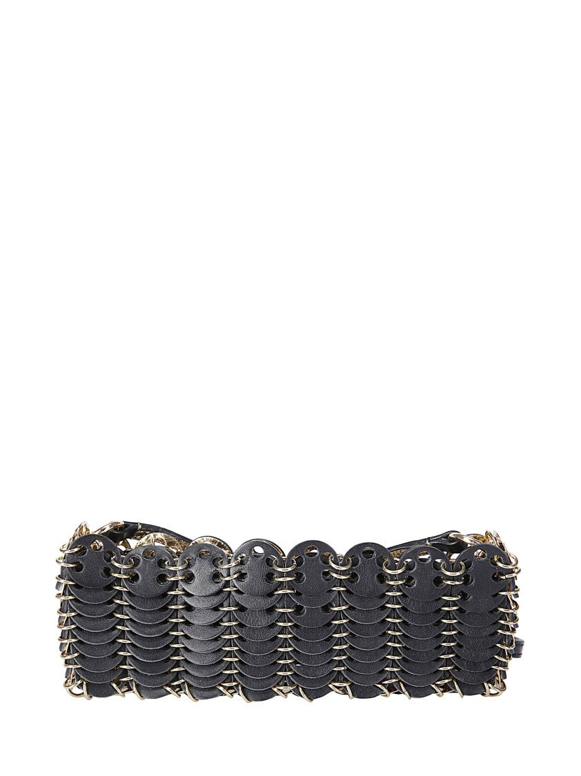 Paco Rabanne Shoulder Bag With Gold Details – Black