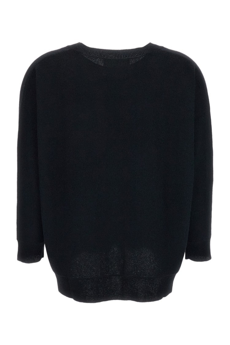 Lisa Yang Black Kenny V-Neck Cashmere Sweater
