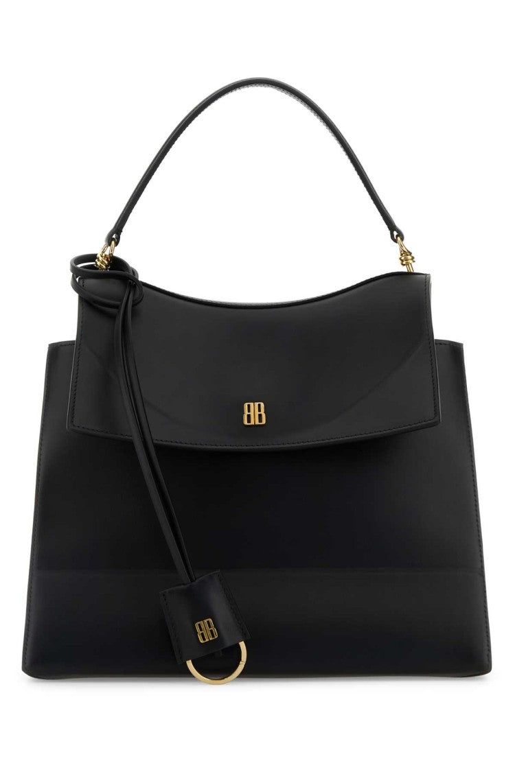 Balenciaga Black Leather Medium Nano Handbag