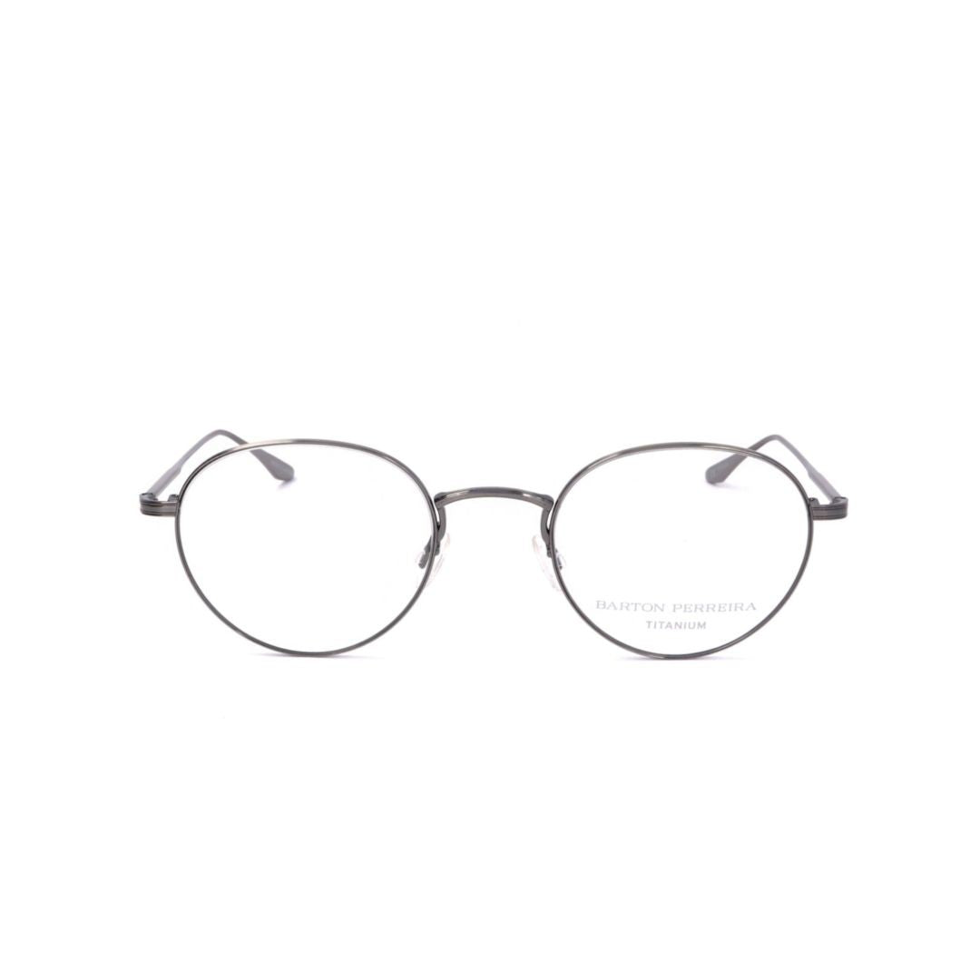 Barton Perreira Bp5037 501Tb Round Lens Grey Metal Eyeglasses With Minimalist Design