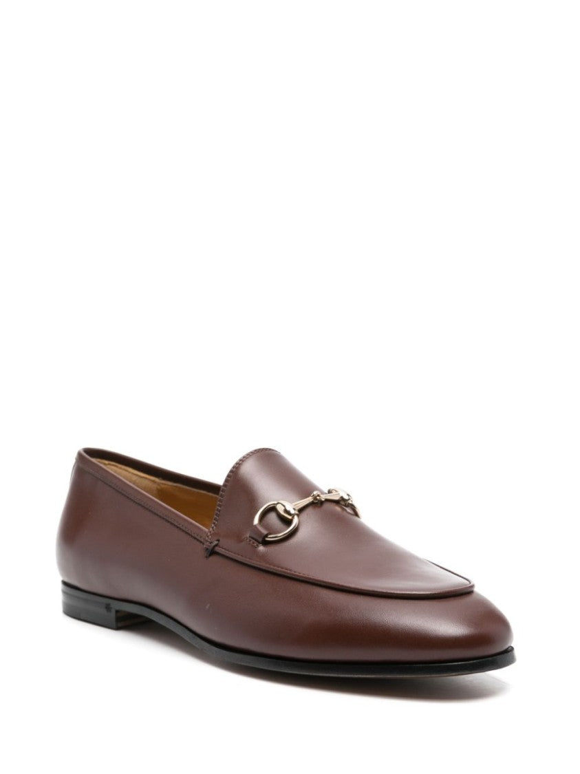 Gucci Brown Smooth Grain Calf Leather Jordaan Loafers