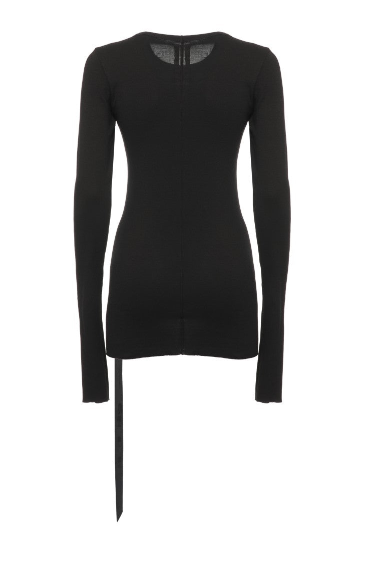 Drkshdw Fitted Cotton Jersey Top With Iconic Lace Detail