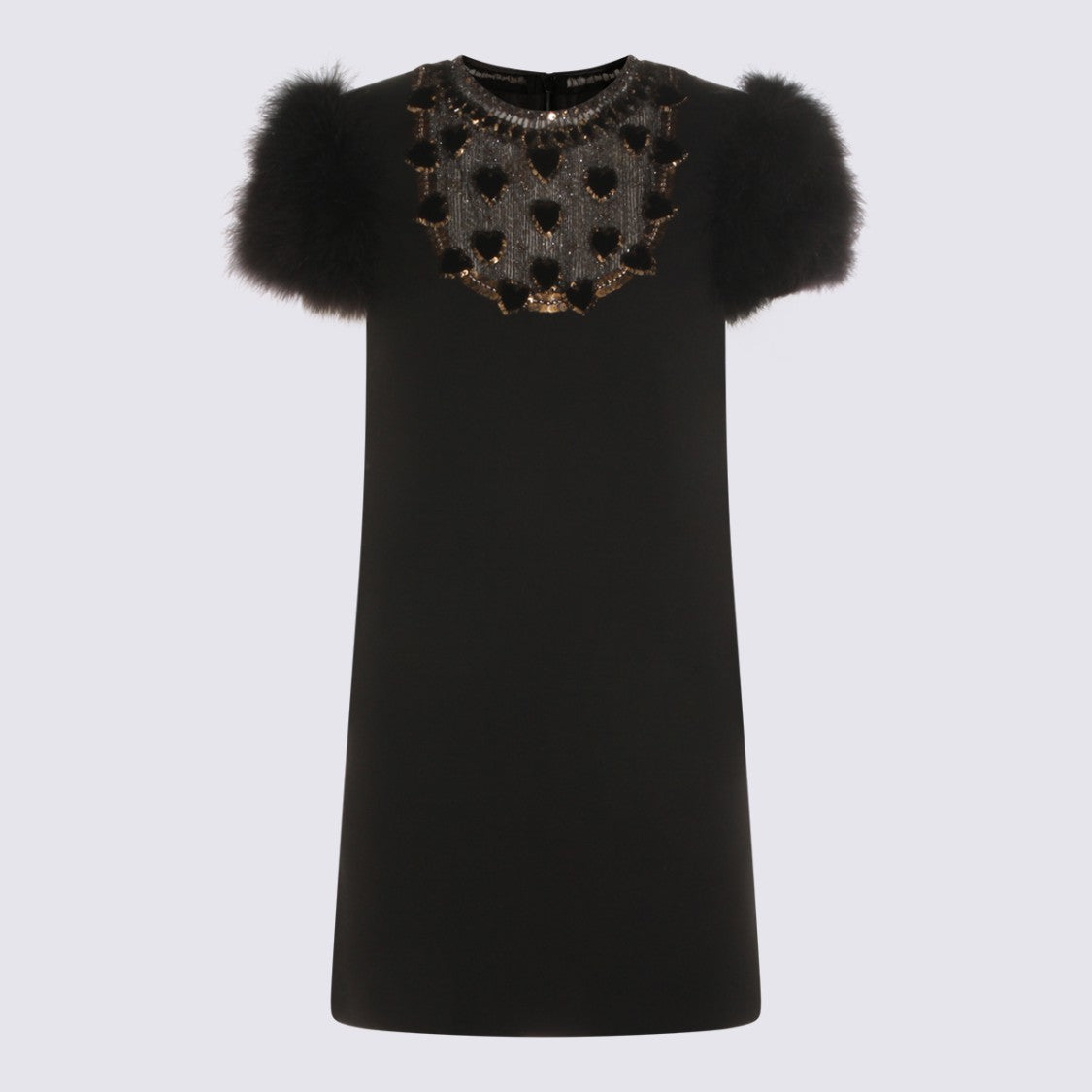 Valentino Black Wool Blend Dress