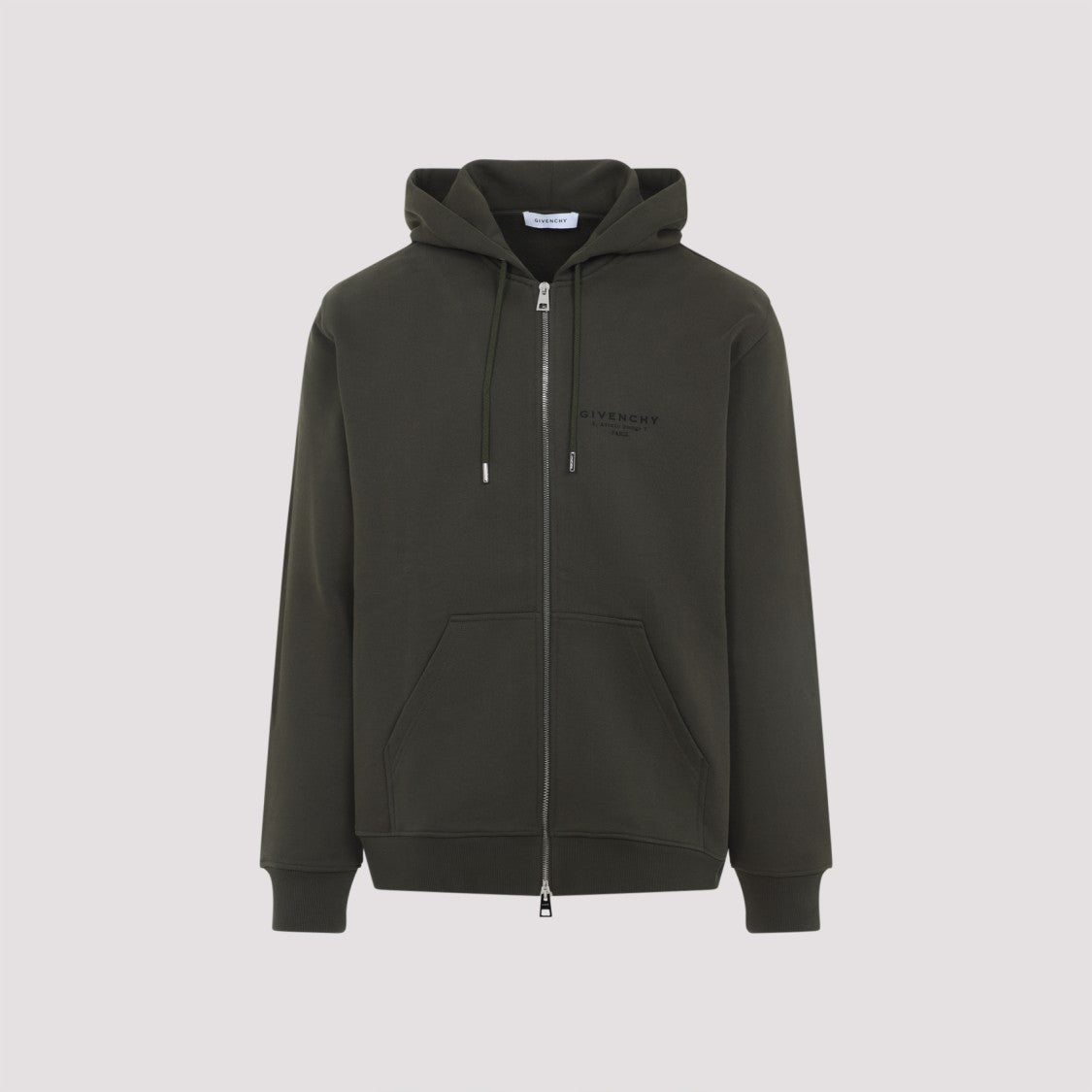 Givenchy Classic Zip-Up Hooded Sweatshirt With Branding