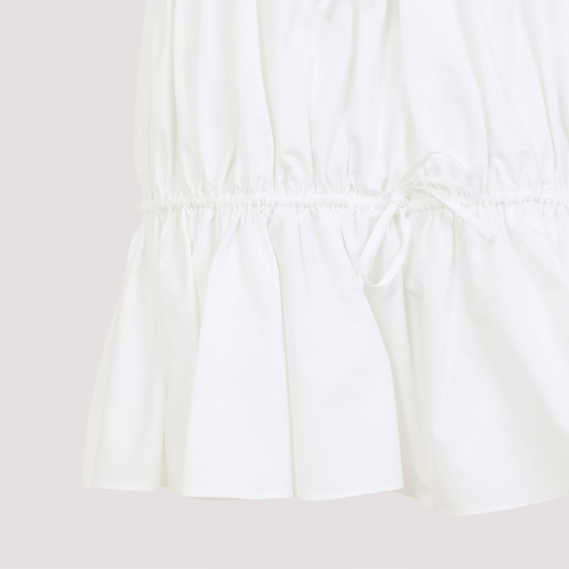 Alaïa Tiered White Cotton Dress