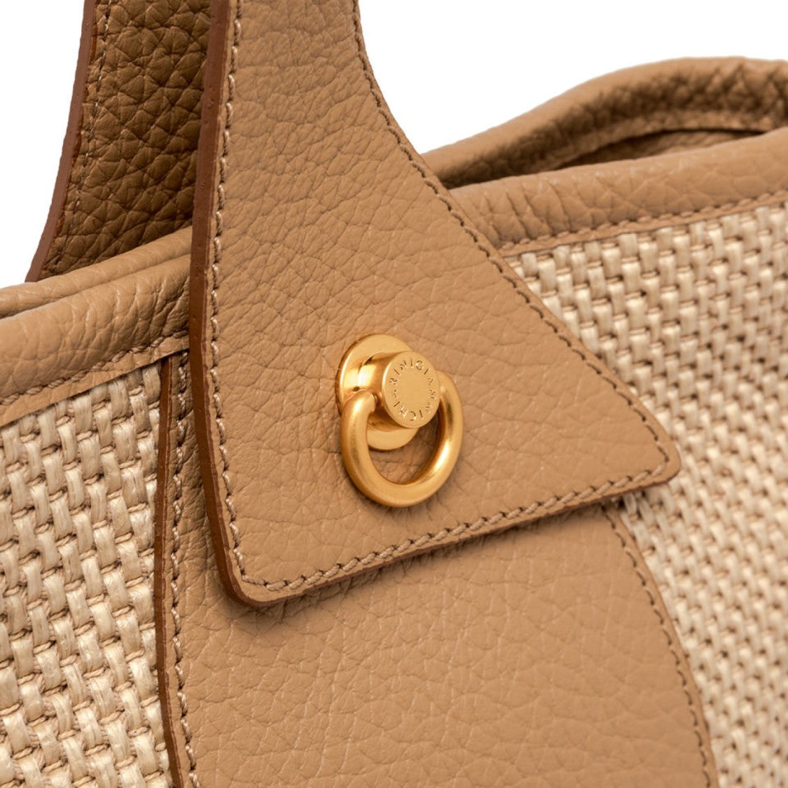 Gianni Chiarini Ester Bucket Bag In Nature Leather