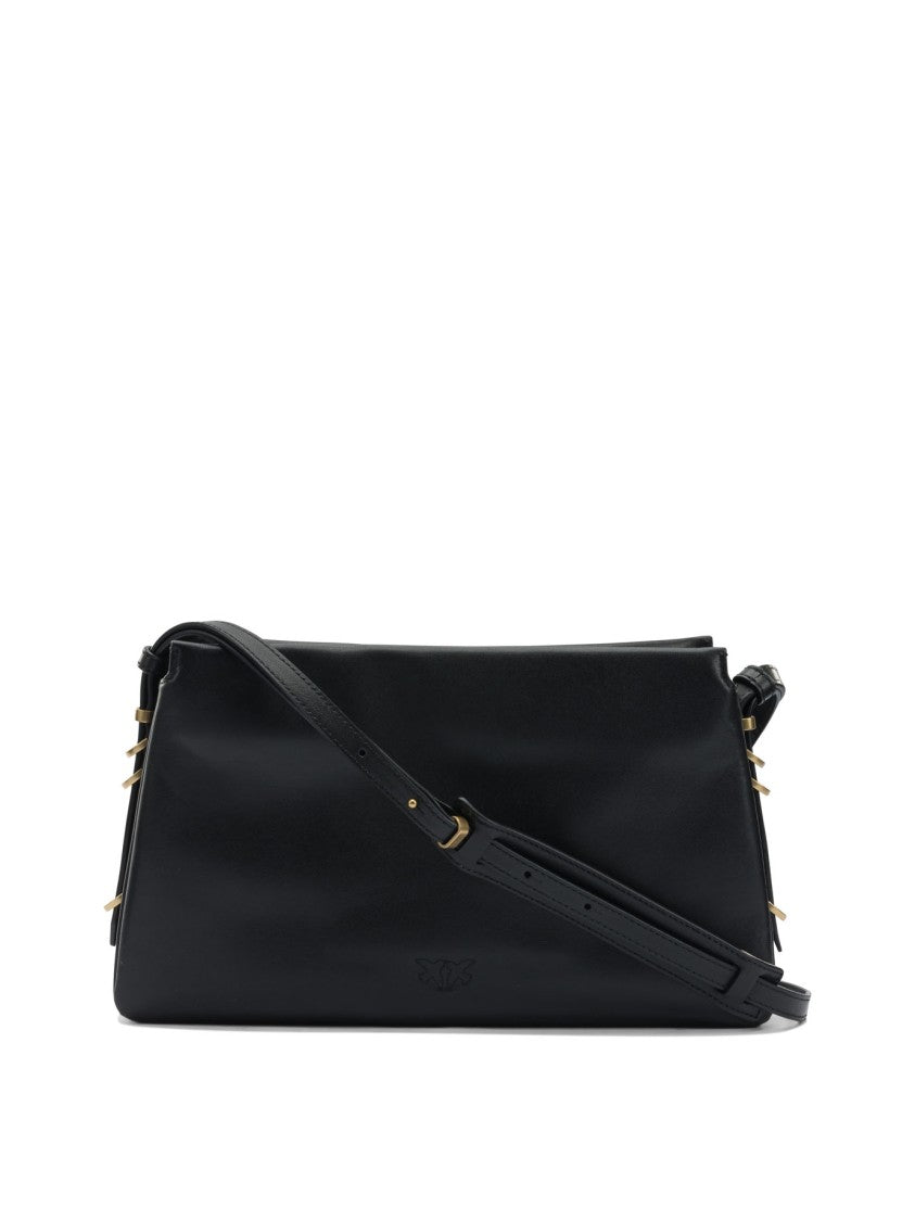 Pinko Rectangular Structured Leather Shoulder Bag