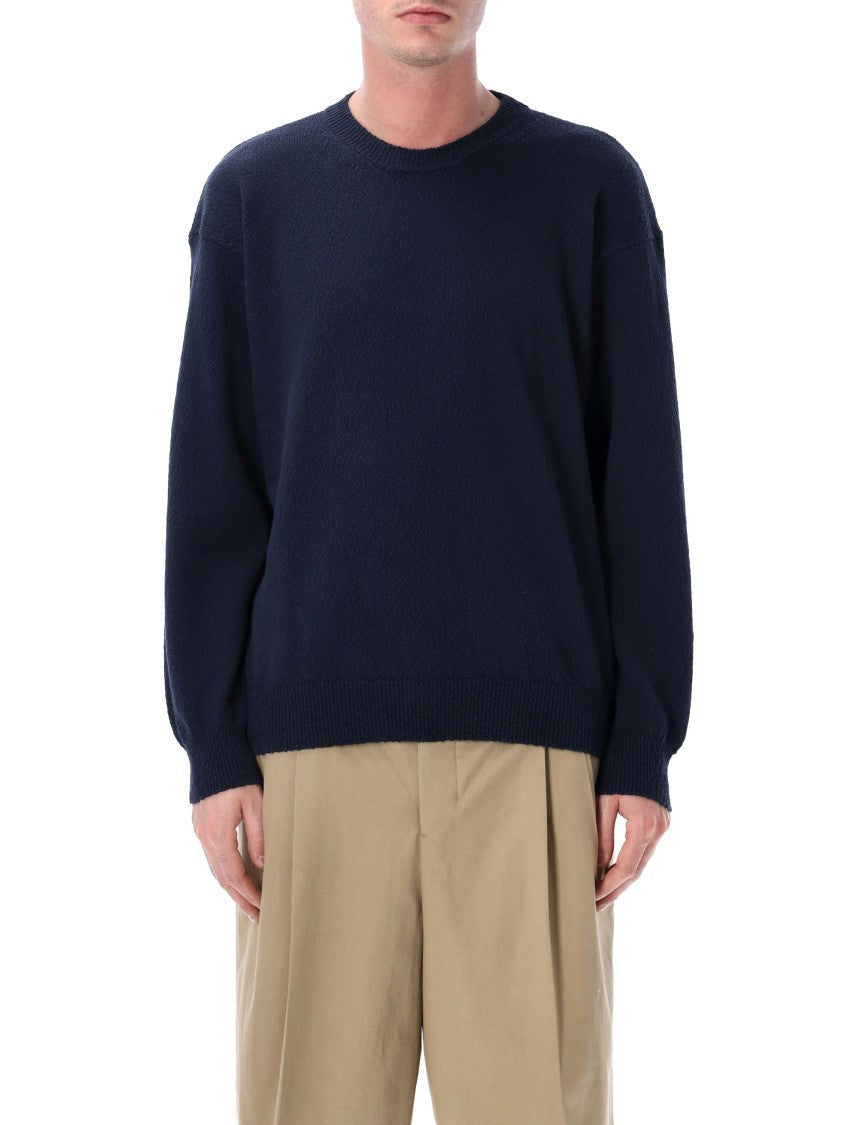 Roberto Collina Irregular Texture Cotton Crewneck Sweater