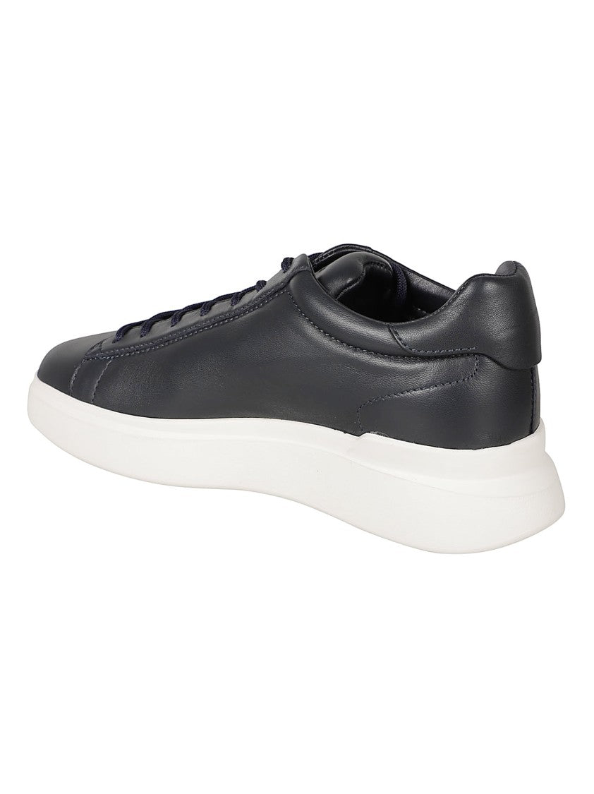 Hogan Low-Top Smooth Leather Sneakers With Tonal Embossed Logo
