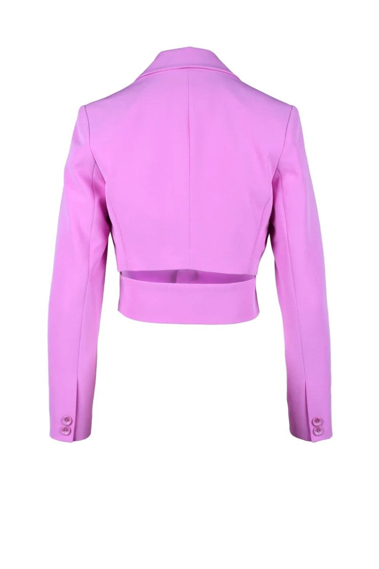 Access Fashion Purple Cropped Recycled Polyester Jacket