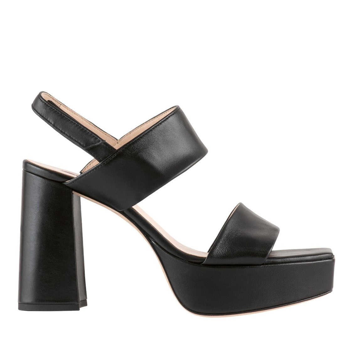 Högl Black Cindy High Block Heel Slingback Sandals