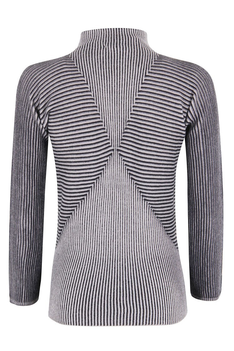 Emporio Armani Link Stitch Sweater With High Collar