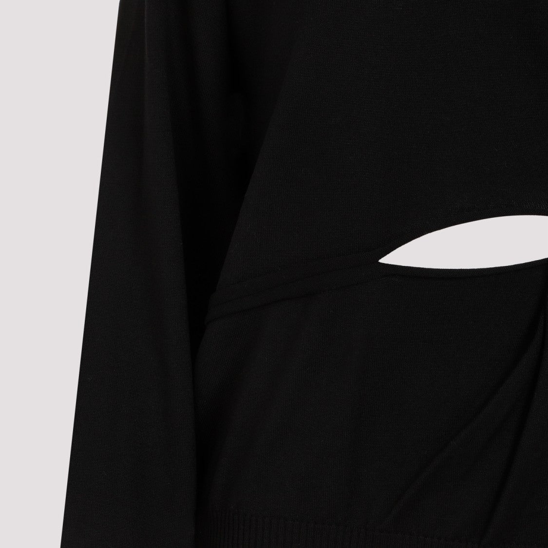 Sportmax Holiday Cutout Black Virgin Wool Pullover