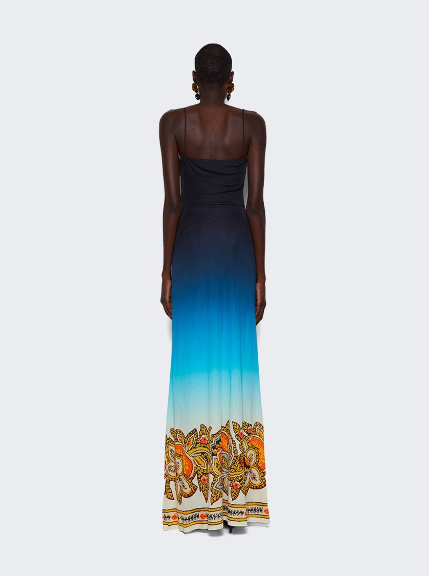 Etro Slip Silhouette Maxi Dress With Ombre Print