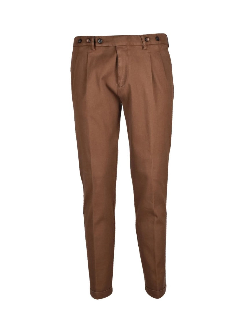Berwich Brown Cotton-Blend Cashmere Chino Pants