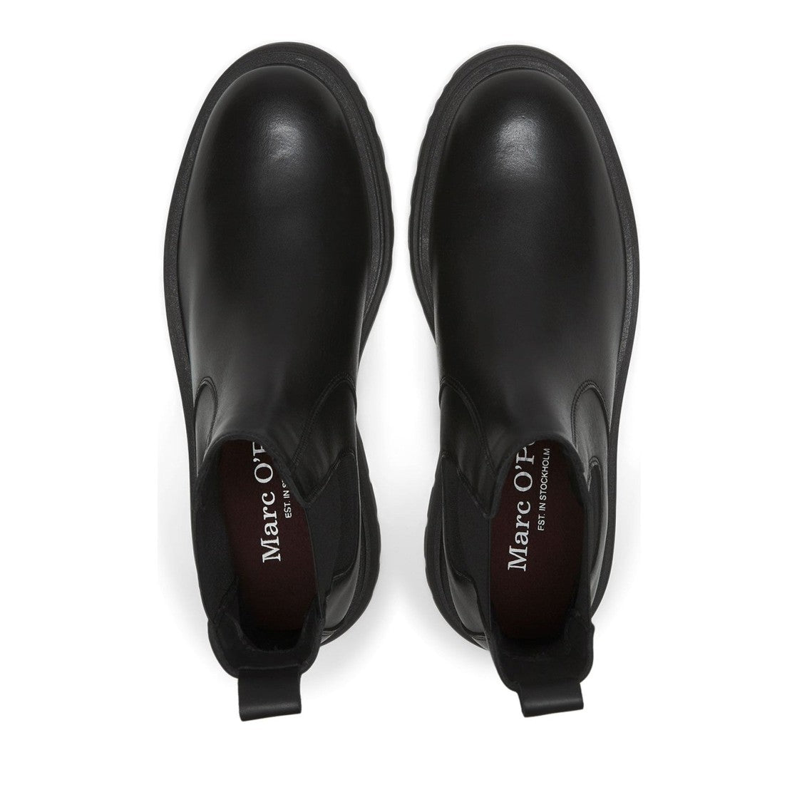 Marc O'polo Black Martin 12A Leather Chunky Sole Boots